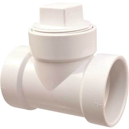 NIBCO COPY 0 4 in. x 4 in. x 4 in. PVC DWV Hub x Hub x FPT Cleanout Plug Tee C4814HD4